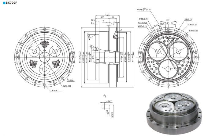 High Precision RV Small Cycloidal Gearbox Reducer Compact Design ODM